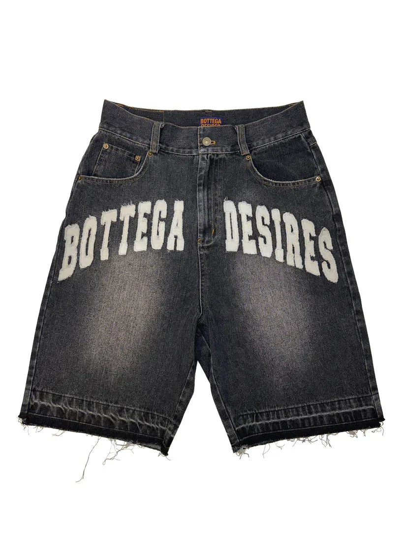 BOTTEGA DESIRES DENIM SHORTS (BLACK)