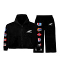 Bottega Desires Grey Patches Zip Tracksuit Black