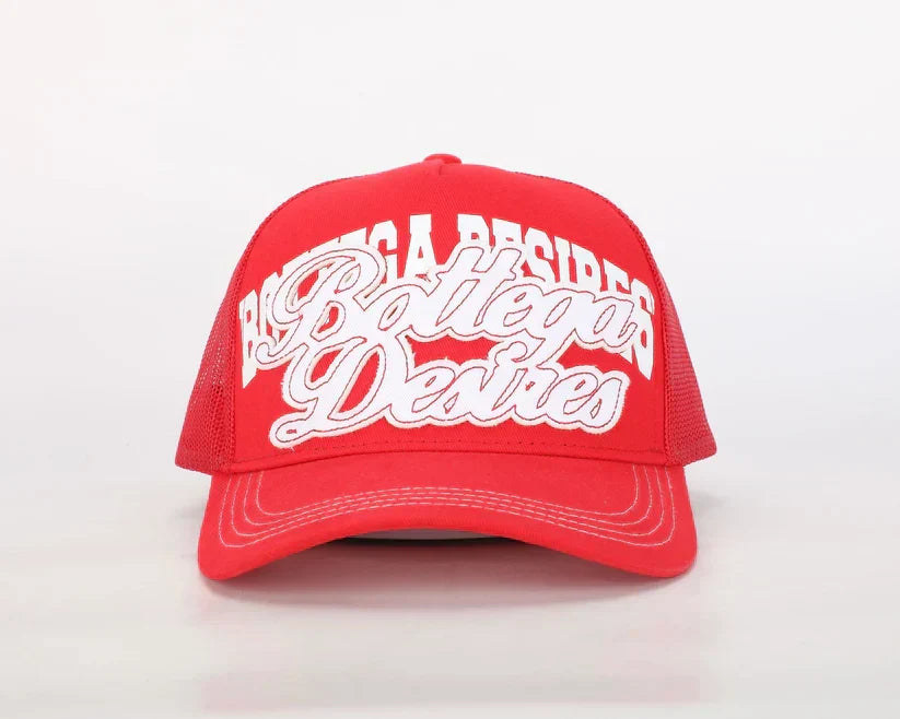 BOTTEGA DESIRES TRUCKER HAT (SEXYY RED)