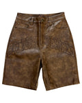 Bottega Desires LEATHER SHORTS (BROWN)